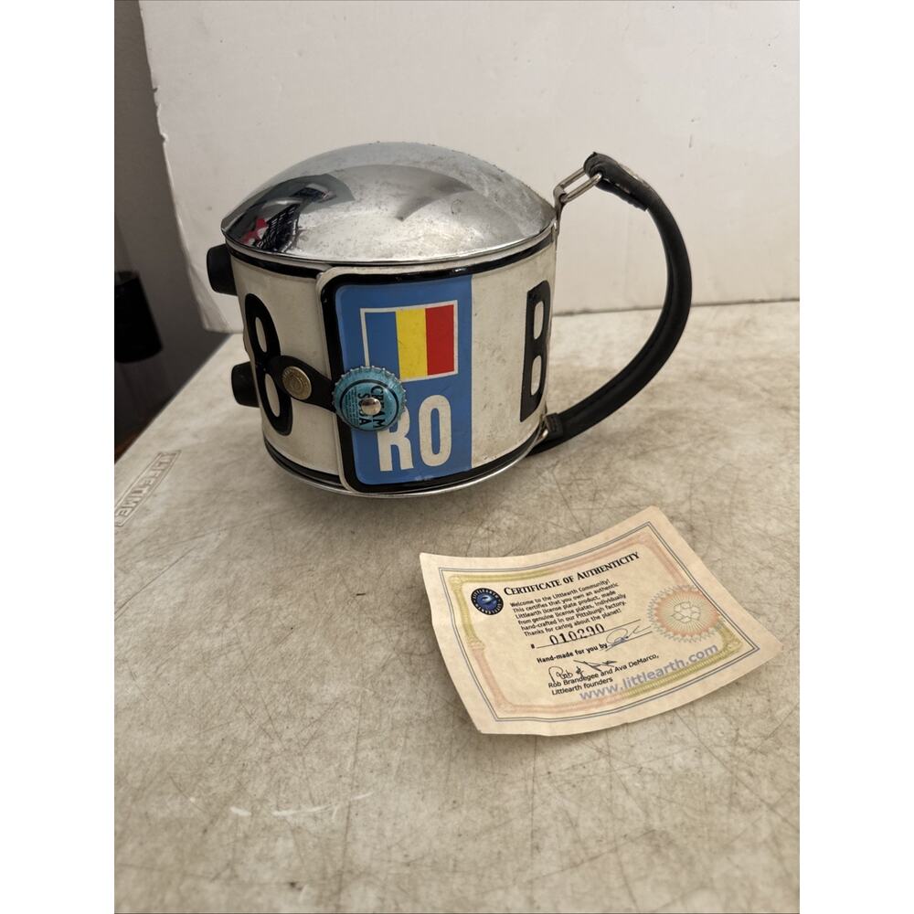 Littlearth Little Earth Romania License Plate Metal Barrel Purse W/COA-EEUC
